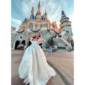 Selkie Sweetcorn Puff Pastel Ball Gown Small